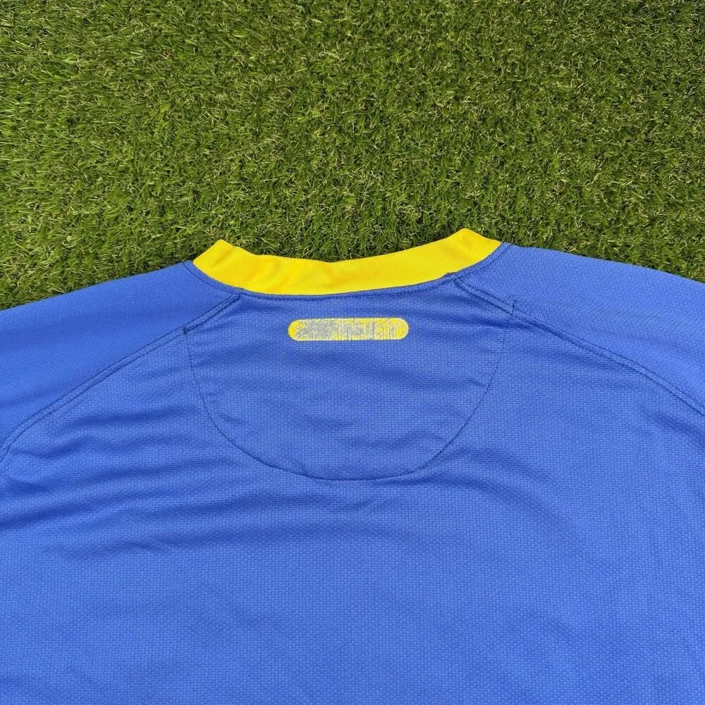 Nike Brazil 2010 World Cup Away Soccer Jersey Mens XL Blue Dri-Fit 371438-493